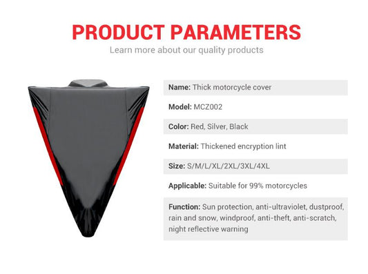 Bike Cover - Protection from sun/rain/dust